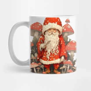 Santa Claus: Santa is the Mushroom (Amanita Muscaria Mushroom) on a light (Knocked Out) background Mug